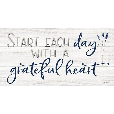 Grateful Heart Black Modern Wood Framed Art Print with Double Matting by Boyer, Susie