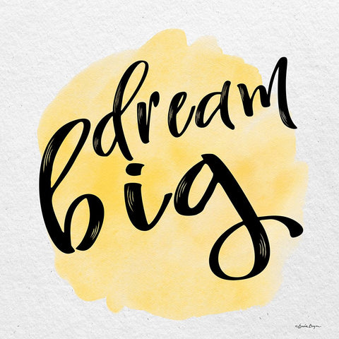 Dream Big White Modern Wood Framed Art Print with Double Matting by Boyer, Susie