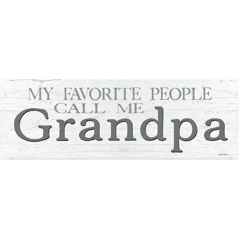 My Favorite People Call Me Grandpa Black Modern Wood Framed Art Print with Double Matting by Boyer, Susie