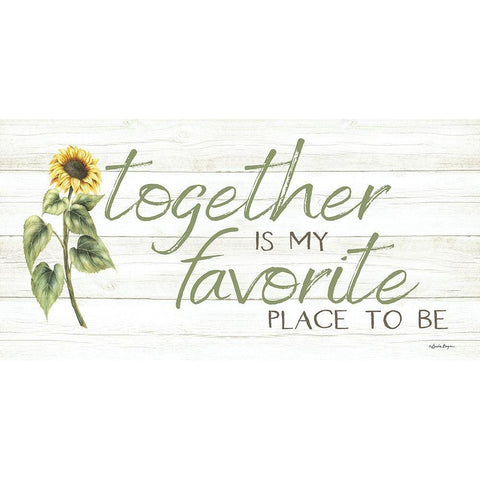 Together is My Favorite Place to Be Black Modern Wood Framed Art Print by Boyer, Susie