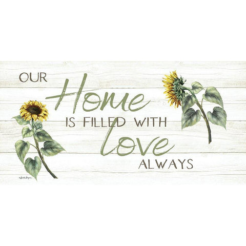 This Home Is Filled with Love Always Black Modern Wood Framed Art Print with Double Matting by Boyer, Susie