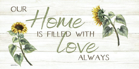 This Home Is Filled with Love Always White Modern Wood Framed Art Print with Double Matting by Boyer, Susie