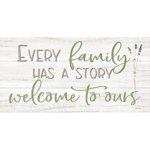 Every Family Has a Story Gold Ornate Wood Framed Art Print with Double Matting by Boyer, Susie