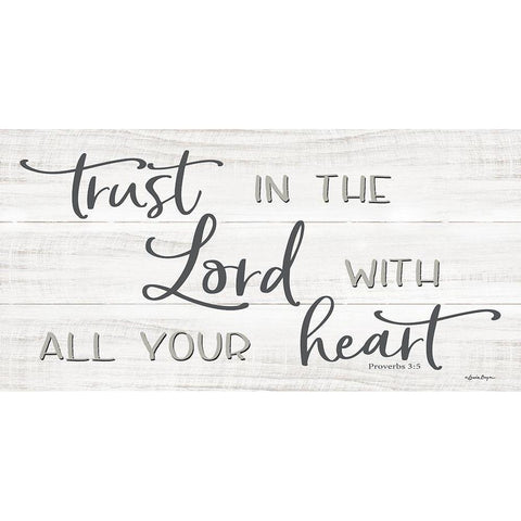 Trust in the Lord Black Modern Wood Framed Art Print with Double Matting by Boyer, Susie