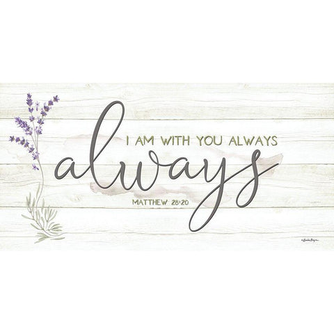 I Am with You Always Black Modern Wood Framed Art Print with Double Matting by Boyer, Susie