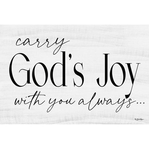 Gods Joy White Modern Wood Framed Art Print by Boyer, Susie