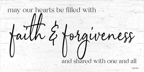 Faith And Forgiveness White Modern Wood Framed Art Print with Double Matting by Boyer, Susie