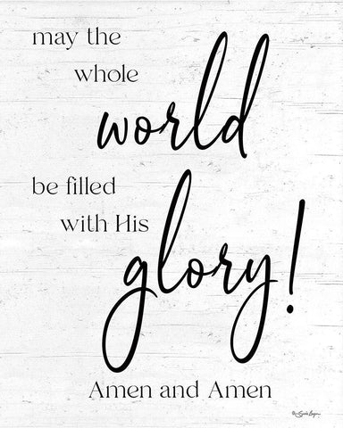 Filled with His Glory White Modern Wood Framed Art Print with Double Matting by Boyer, Susie