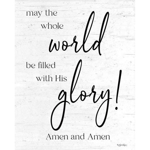 Filled with His Glory White Modern Wood Framed Art Print by Boyer, Susie