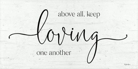 Keep Loving One Another Black Ornate Wood Framed Art Print with Double Matting by Boyer, Susie