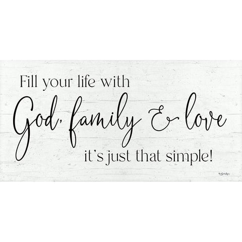 God - Family And Love Gold Ornate Wood Framed Art Print with Double Matting by Boyer, Susie