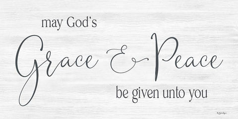 Grace And Peace White Modern Wood Framed Art Print with Double Matting by Boyer, Susie