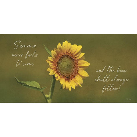 Summer Never Fails to Come Black Modern Wood Framed Art Print with Double Matting by Boyer, Susie