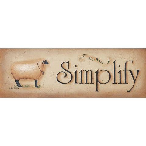 Simplify Black Modern Wood Framed Art Print with Double Matting by Britton, Pam