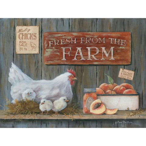 Fresh from the Farm Black Modern Wood Framed Art Print with Double Matting by Britton, Pam