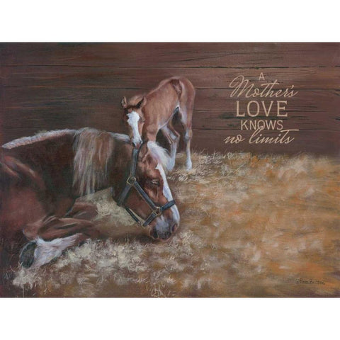 A Mothers Love Black Modern Wood Framed Art Print with Double Matting by Britton, Pam