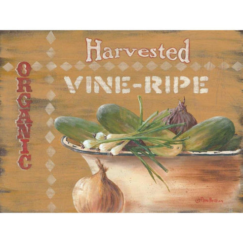 Vine Ripe Gold Ornate Wood Framed Art Print with Double Matting by Britton, Pam