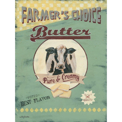 Farmers Choice Butter Black Modern Wood Framed Art Print by Britton, Pam