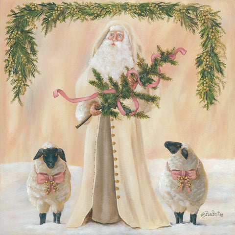 A Golden Christmas     Gold Ornate Wood Framed Art Print with Double Matting by Britton, Pam