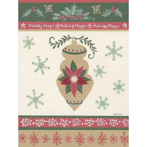 Holiday Joy IV White Modern Wood Framed Art Print by Britton, Pam