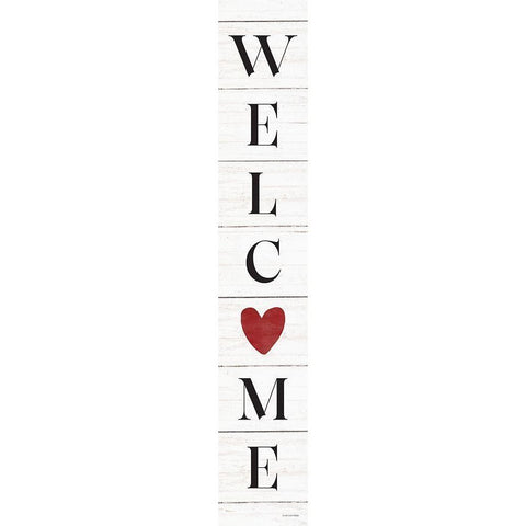 Heart Welcome Gold Ornate Wood Framed Art Print with Double Matting by Lady Louise Designs