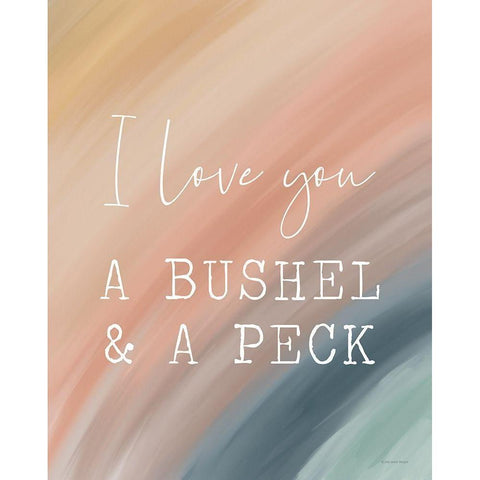 Rainbow I Love You a Bushel And a Peck Gold Ornate Wood Framed Art Print with Double Matting by Lady Louise Designs