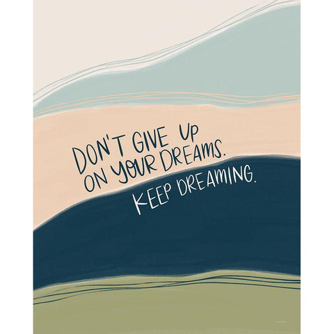 Keep Dreaming    White Modern Wood Framed Art Print by Lady Louise Designs