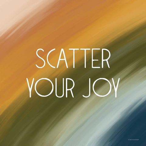 Scatter Your Joy Black Modern Wood Framed Art Print with Double Matting by Lady Louise Designs