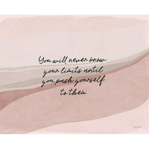 Push Limits White Modern Wood Framed Art Print by Lady Louise Designs