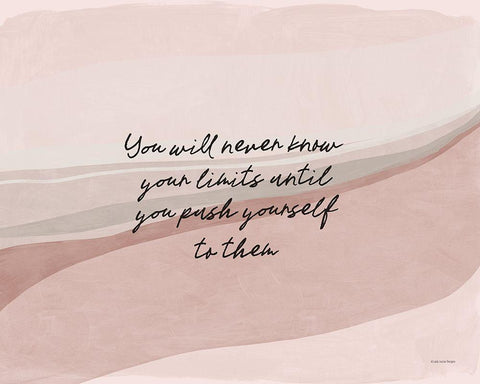 Push Limits White Modern Wood Framed Art Print with Double Matting by Lady Louise Designs