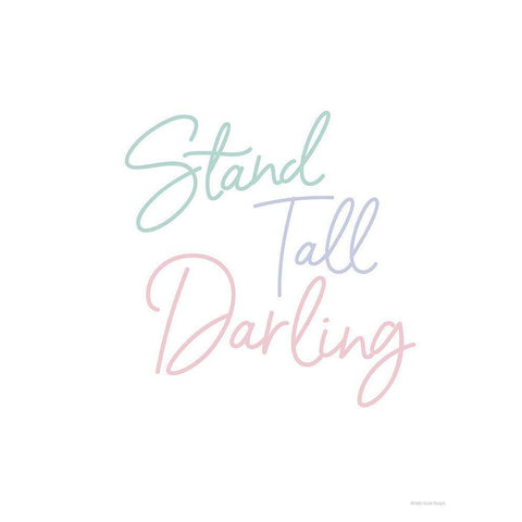 Stand Tall Black Modern Wood Framed Art Print by Lady Louise Designs