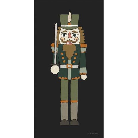 Nutcracker I Black Modern Wood Framed Art Print with Double Matting by Lady Louise Designs