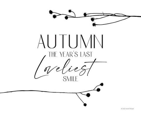 Autumn Smile Black Ornate Wood Framed Art Print with Double Matting by Lady Louise Designs