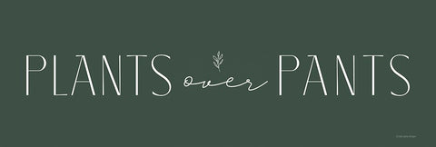 Plants Over Pants Black Ornate Wood Framed Art Print with Double Matting by Lady Louise Designs