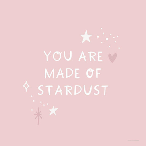 Made of Stardust White Modern Wood Framed Art Print with Double Matting by Lady Louise Designs