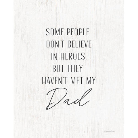 Hero Dad Black Modern Wood Framed Art Print by Lady Louise Designs