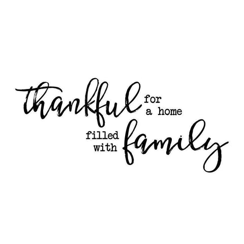 Thankful Forâ€¦ Black Modern Wood Framed Art Print by Cloverfield And Co.