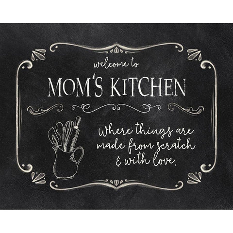 Moms Kitchen Gold Ornate Wood Framed Art Print with Double Matting by Cloverfield And Co.