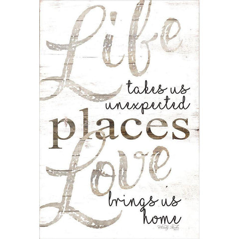 Live and Love White Modern Wood Framed Art Print by Jacobs, Cindy