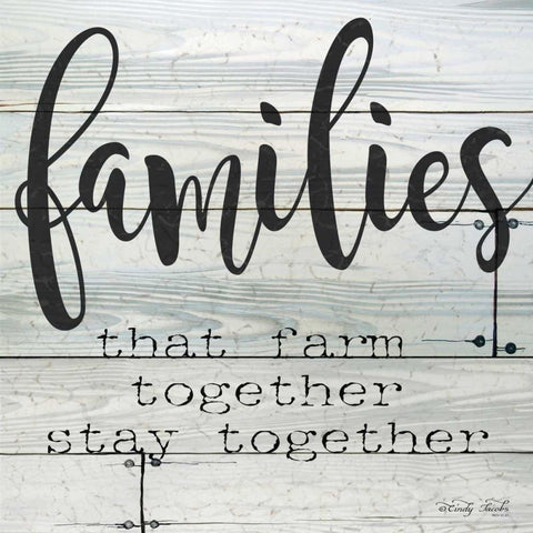 Families that Farm Together - Stay Together Black Ornate Wood Framed Art Print with Double Matting by Jacobs, Cindy