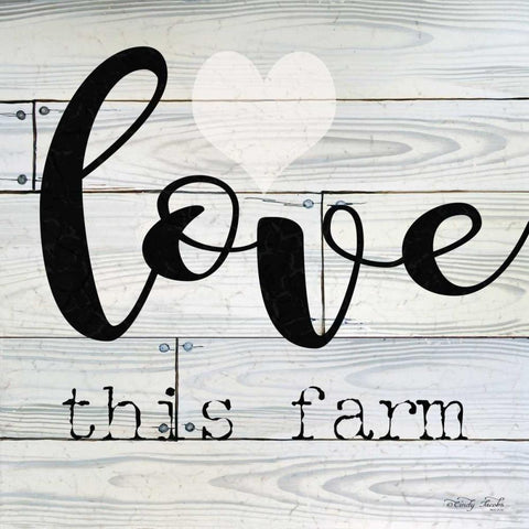 Love This Farm White Modern Wood Framed Art Print by Jacobs, Cindy