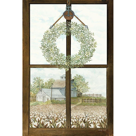 Window View I White Modern Wood Framed Art Print by Jacobs, Cindy