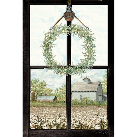 Window View II Gold Ornate Wood Framed Art Print with Double Matting by Jacobs, Cindy