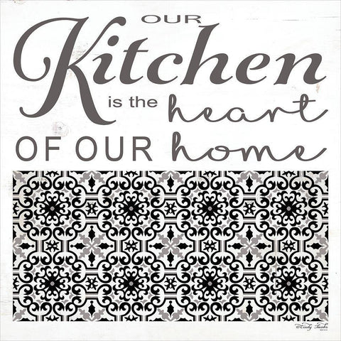 Our Kitchen White Modern Wood Framed Art Print by Jacobs, Cindy