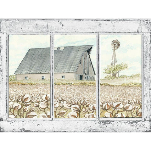 Farmland View White Modern Wood Framed Art Print by Jacobs, Cindy