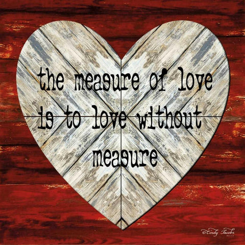 The Measure of Love Black Ornate Wood Framed Art Print with Double Matting by Jacobs, Cindy