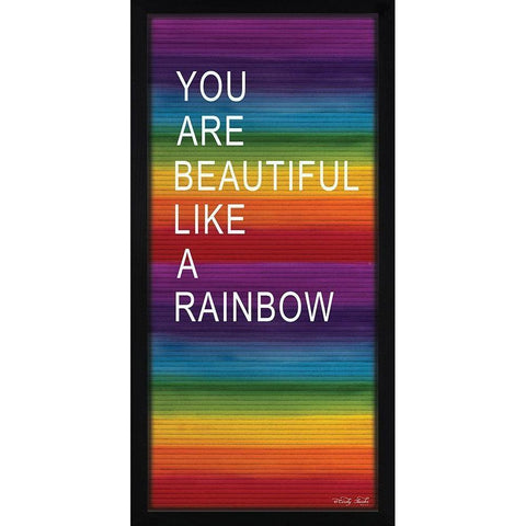 You are Beautiful Black Modern Wood Framed Art Print with Double Matting by Jacobs, Cindy