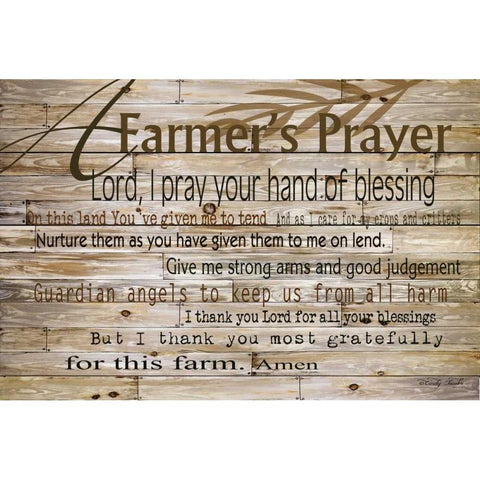 A Farmers Prayer White Modern Wood Framed Art Print by Jacobs, Cindy