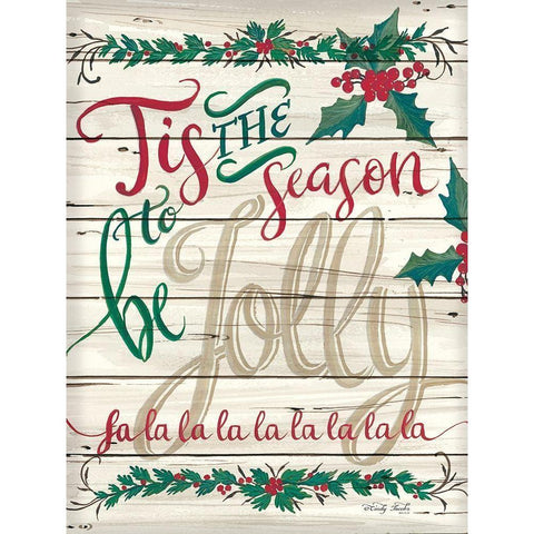 Tis the Season Shiplap Black Modern Wood Framed Art Print with Double Matting by Jacobs, Cindy