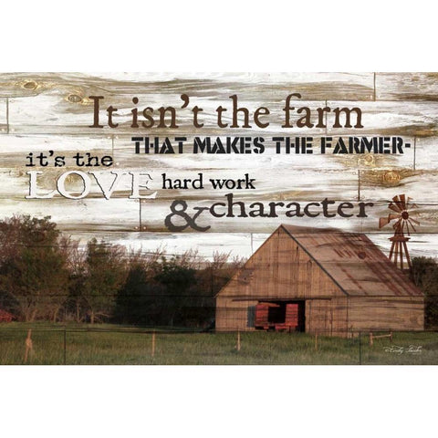 It Isnt the Farm Gold Ornate Wood Framed Art Print with Double Matting by Jacobs, Cindy